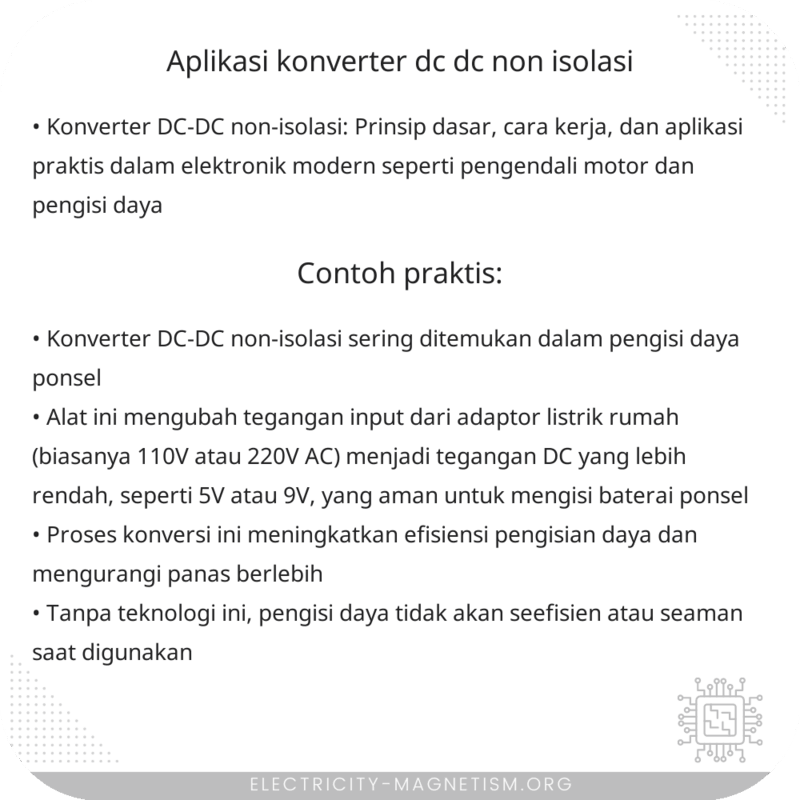 Aplikasi Konverter DC-DC Non-Isolasi