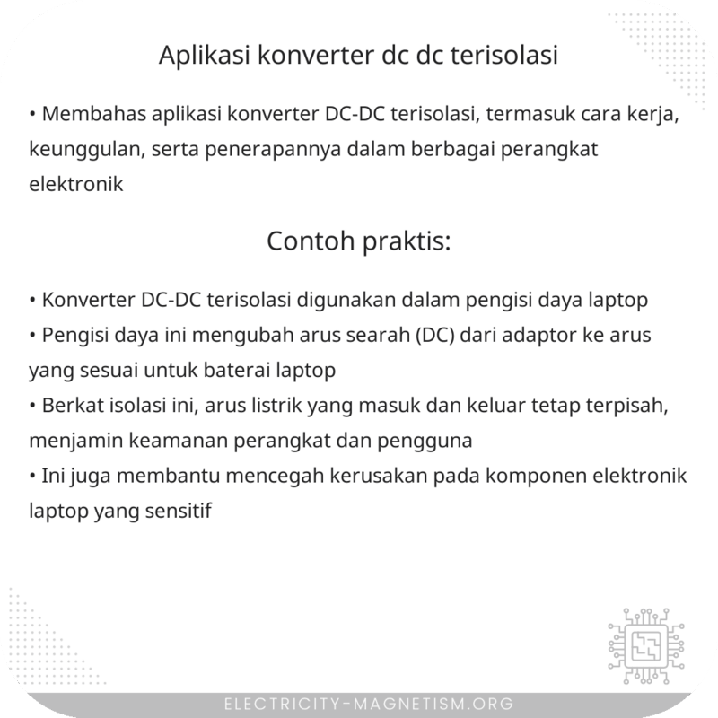 Aplikasi Konverter DC-DC Terisolasi