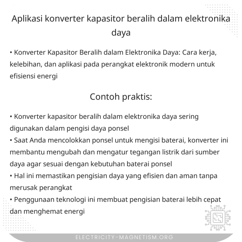 Aplikasi Konverter Kapasitor Beralih dalam Elektronika Daya