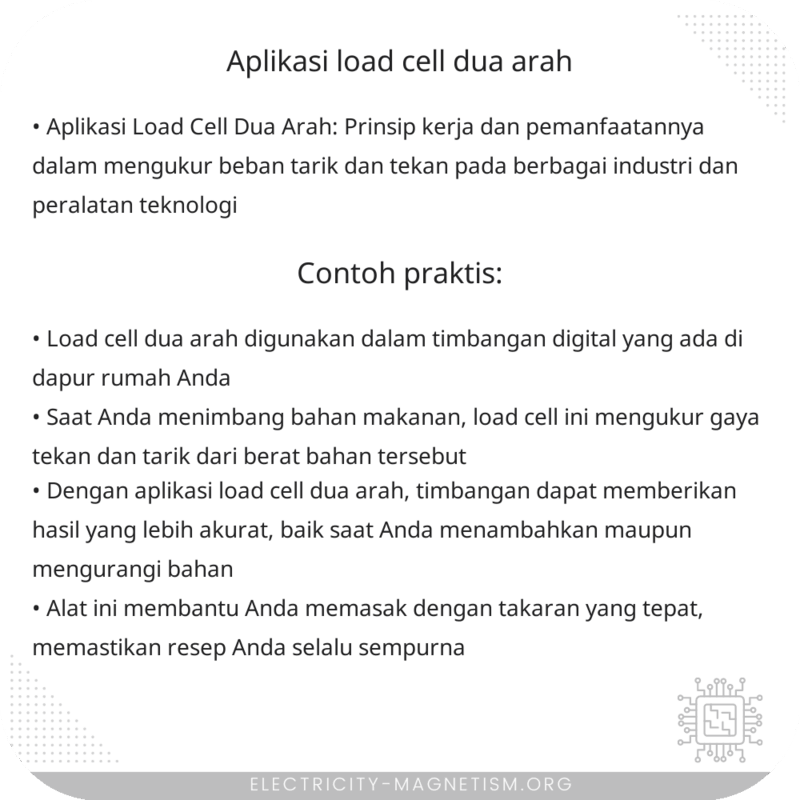 Aplikasi Load Cell Dua Arah