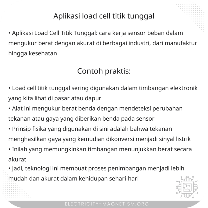 Aplikasi Load Cell Titik Tunggal