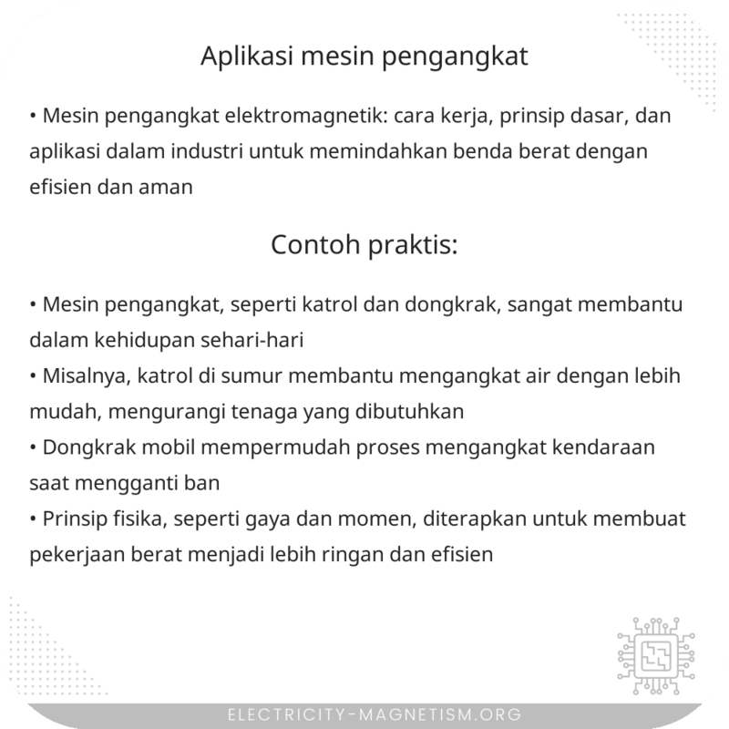 Aplikasi Mesin Pengangkat