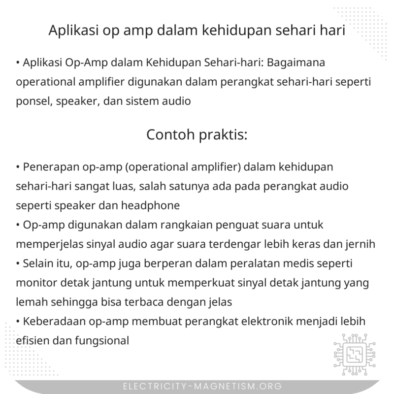 Aplikasi Op-Amp dalam Kehidupan Sehari-hari