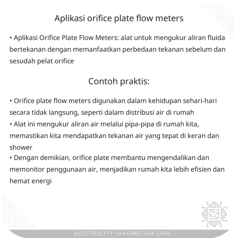 Aplikasi Orifice Plate Flow Meters