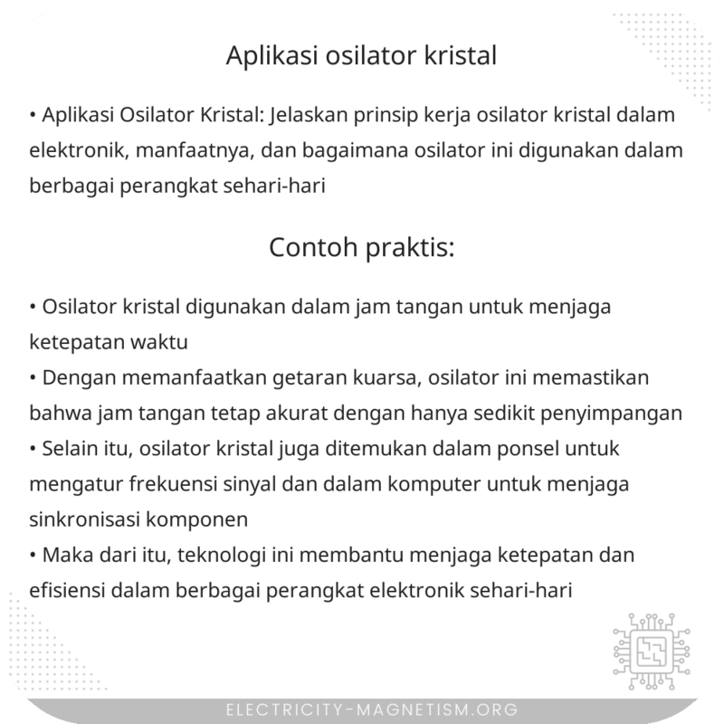 Aplikasi Osilator Kristal