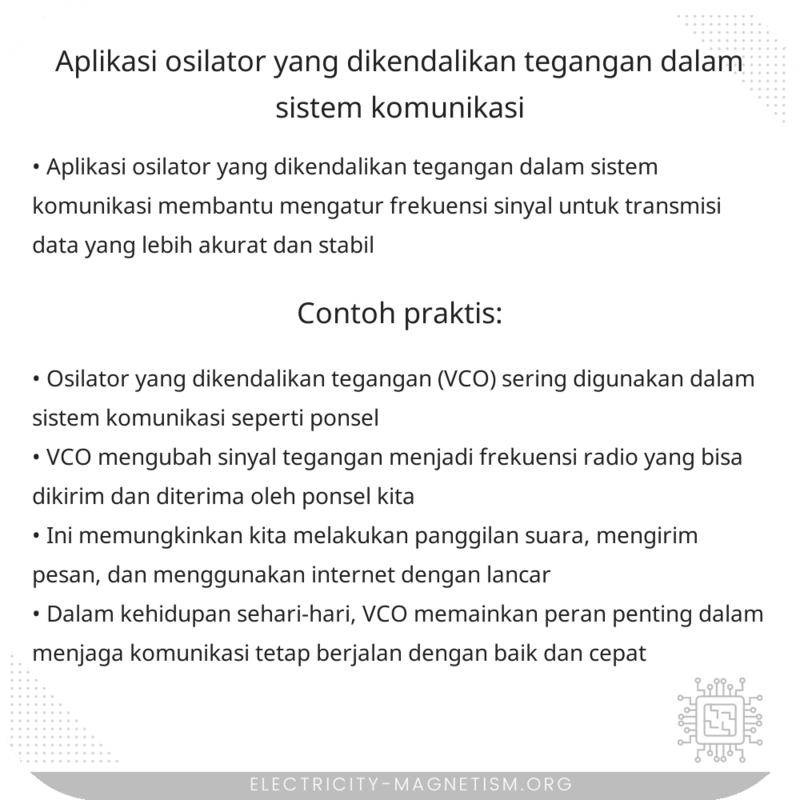 Aplikasi Osilator yang Dikendalikan Tegangan dalam Sistem Komunikasi