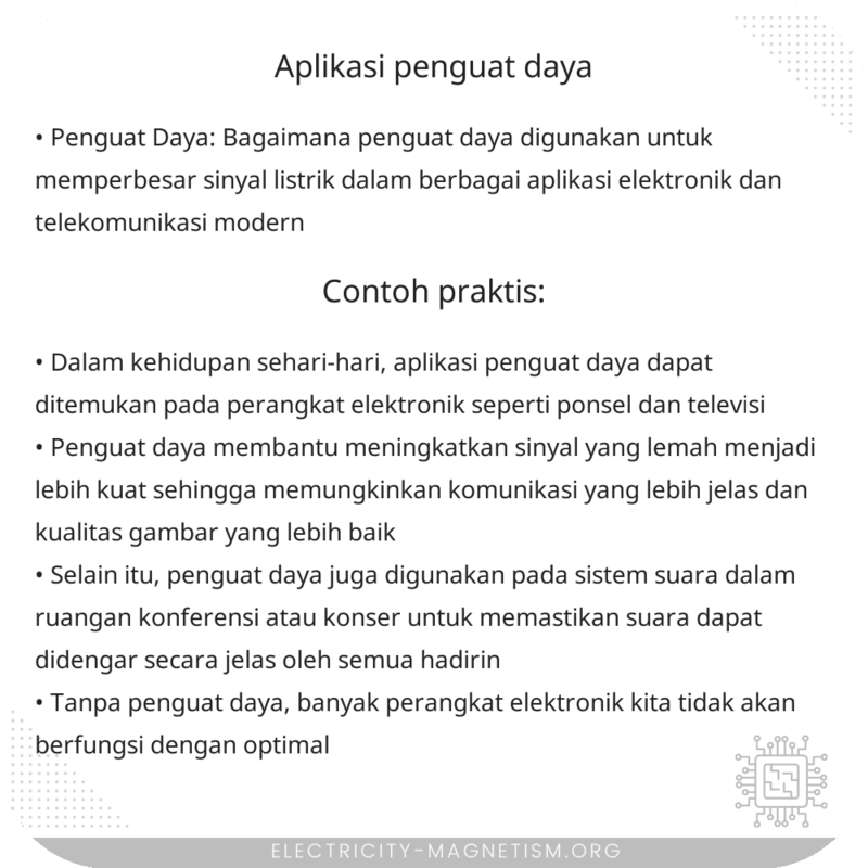 Aplikasi Penguat Daya