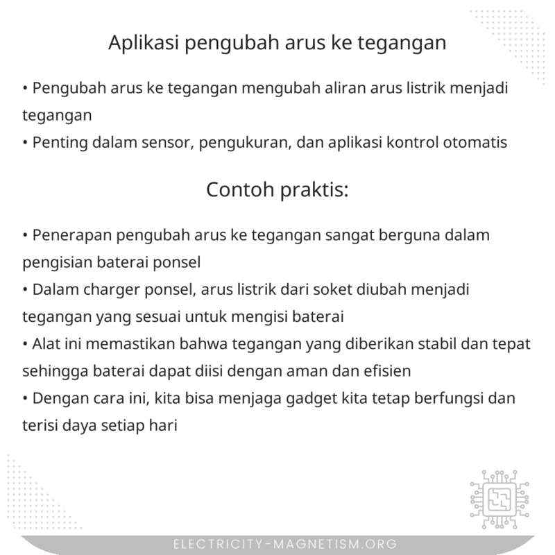 Aplikasi Pengubah Arus ke Tegangan