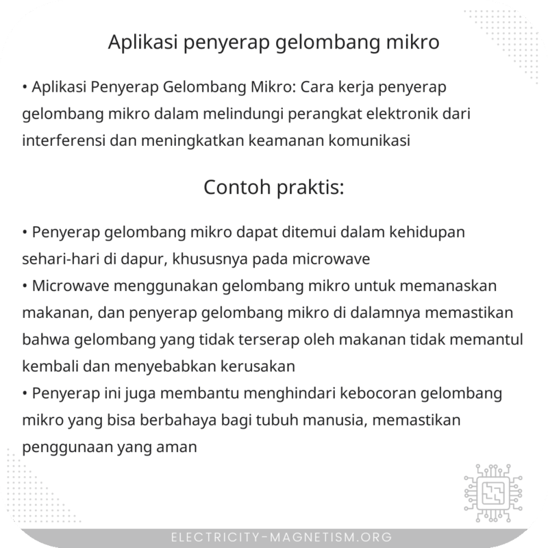 Aplikasi Penyerap Gelombang Mikro