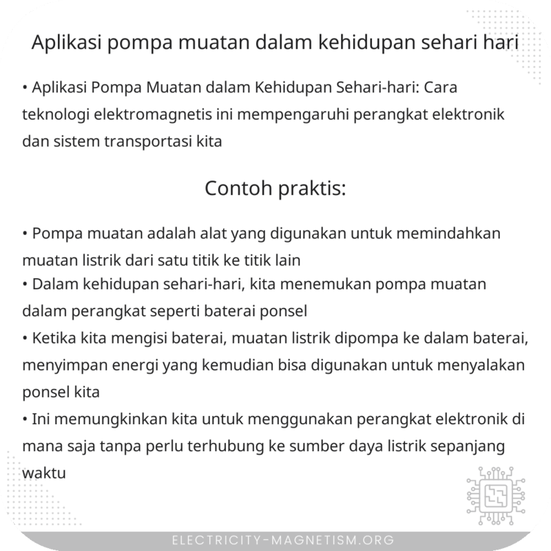 Aplikasi Pompa Muatan dalam Kehidupan Sehari-hari