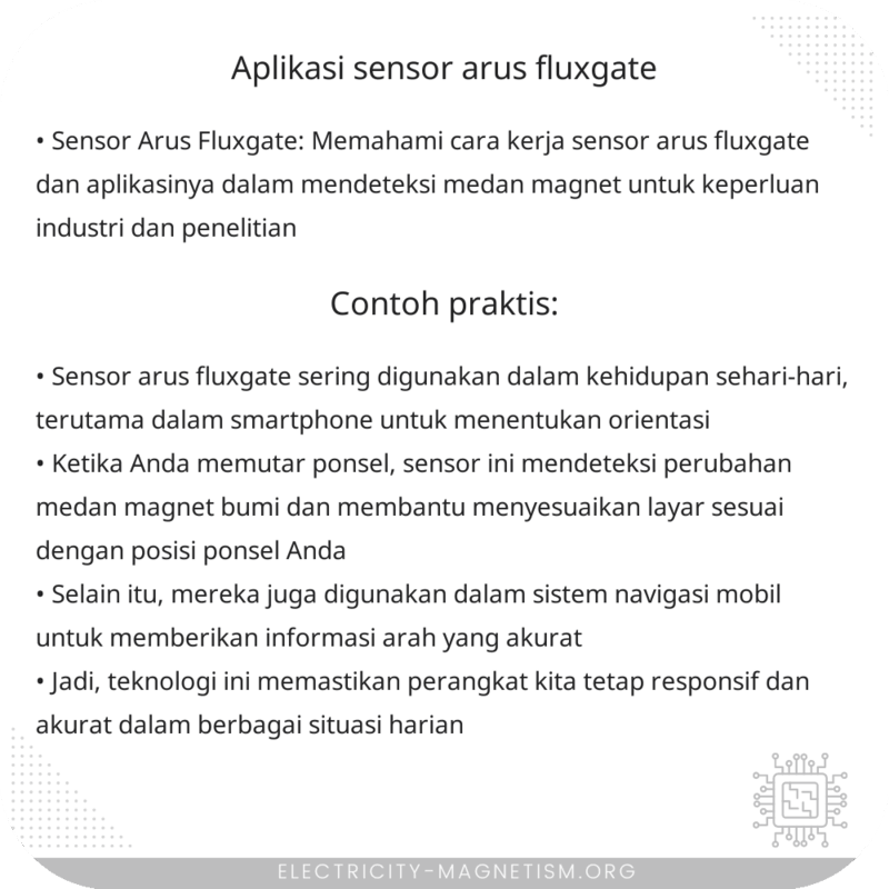 Aplikasi Sensor Arus Fluxgate