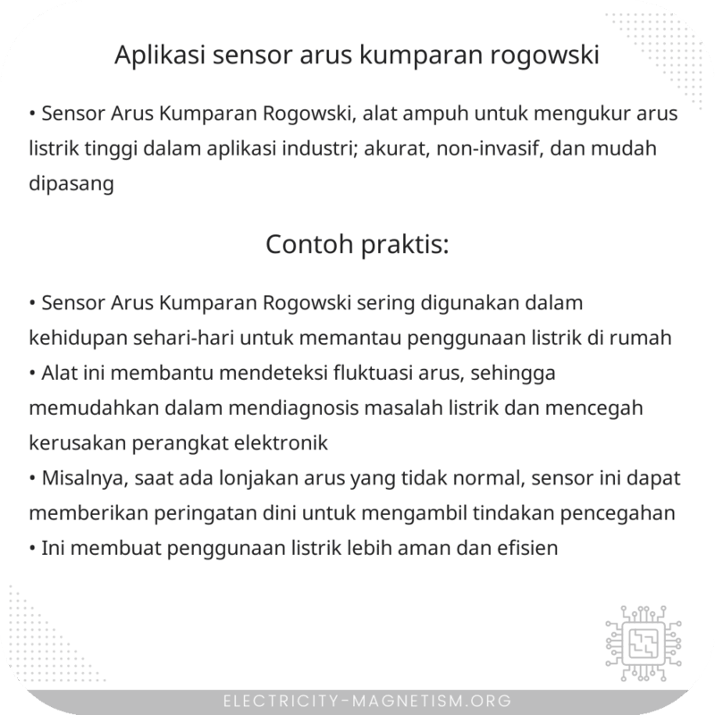 Aplikasi Sensor Arus Kumparan Rogowski