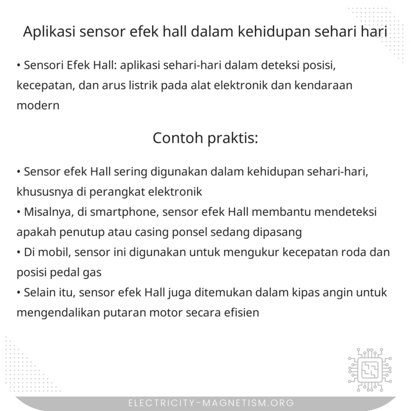 Aplikasi Sensor Efek Hall dalam Kehidupan Sehari-Hari