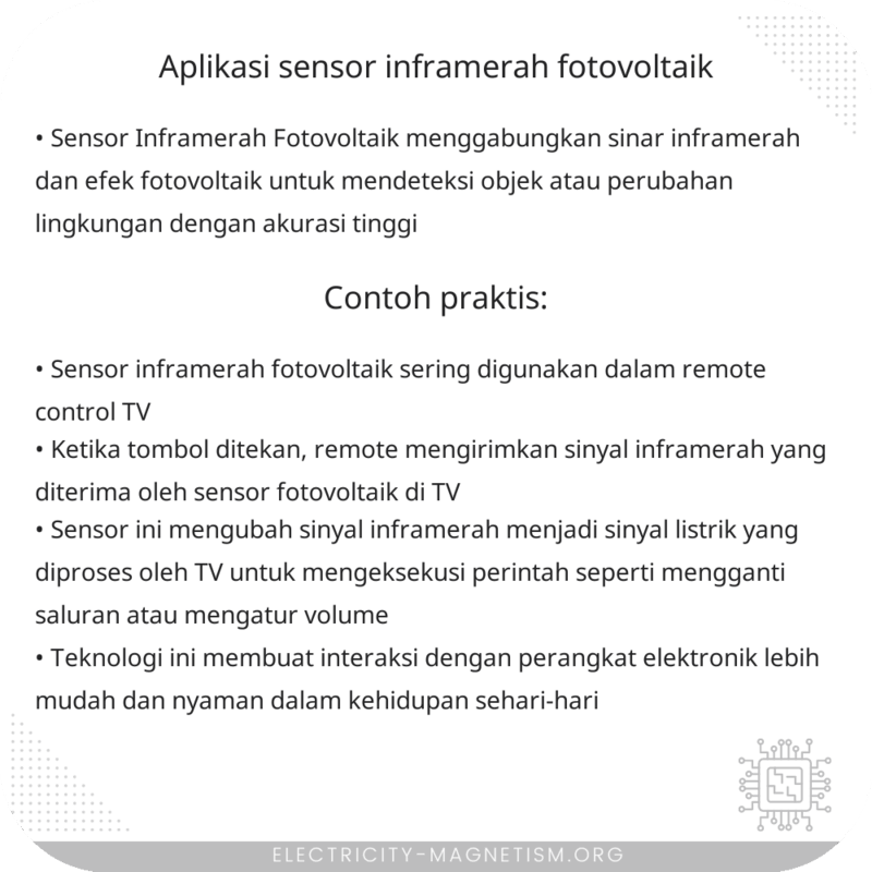 Aplikasi Sensor Inframerah Fotovoltaik