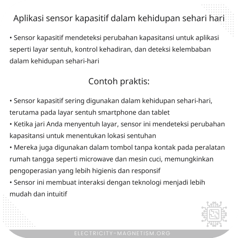Aplikasi Sensor Kapasitif dalam Kehidupan Sehari-Hari