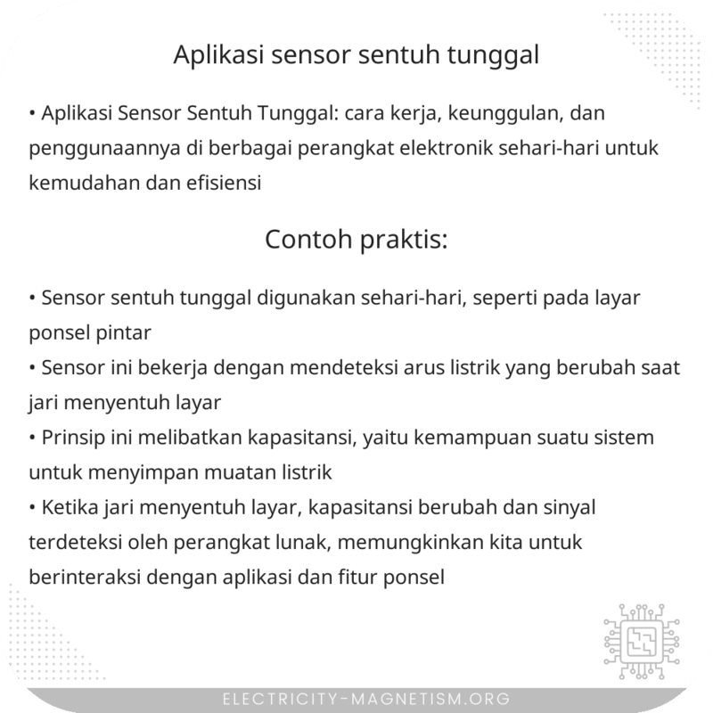 Aplikasi Sensor Sentuh Tunggal
