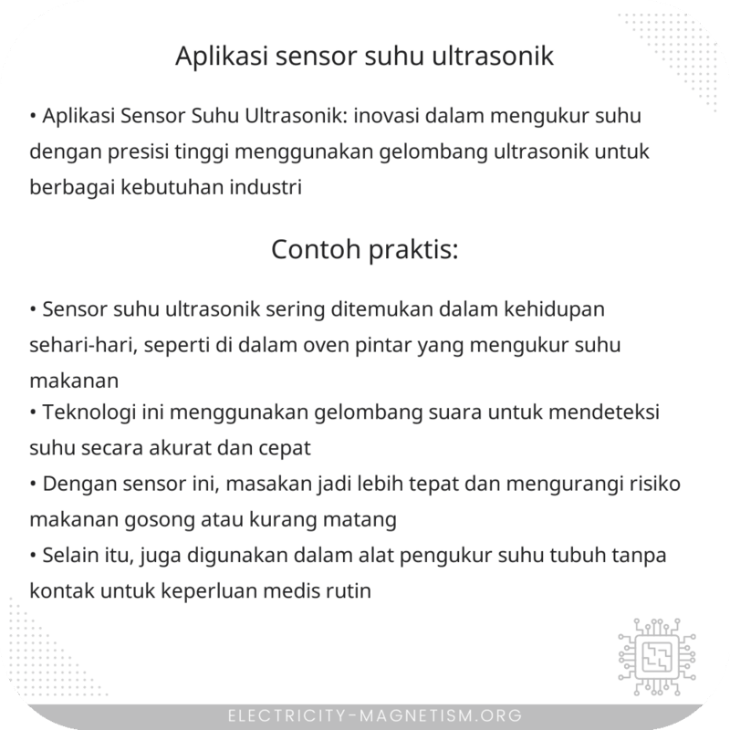 Aplikasi Sensor Suhu Ultrasonik