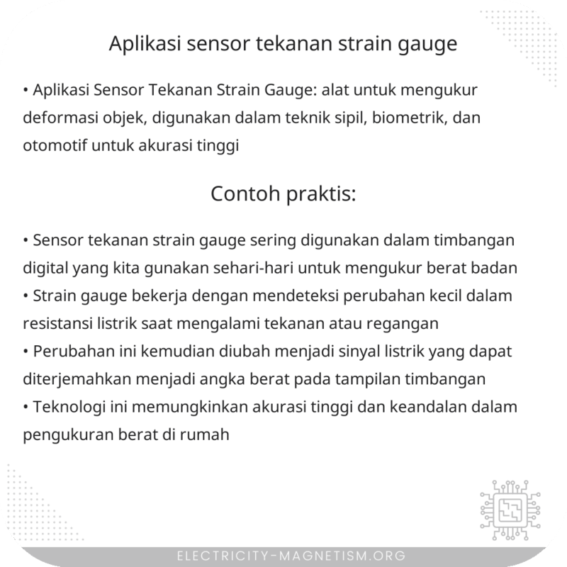 Aplikasi Sensor Tekanan Strain Gauge