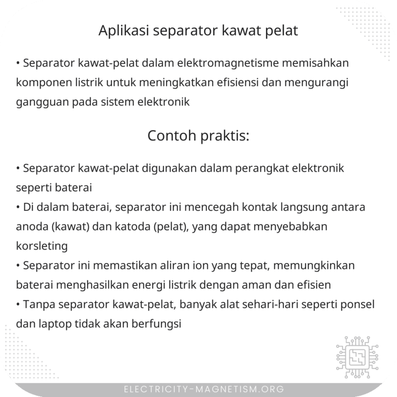 Aplikasi Separator Kawat-Pelat