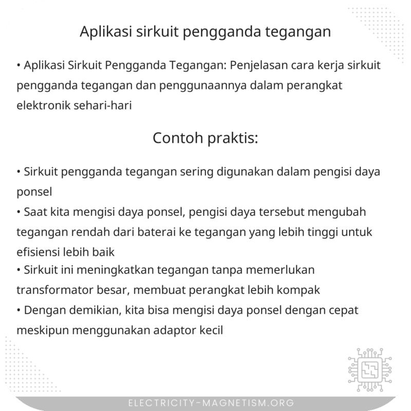 Aplikasi Sirkuit Pengganda Tegangan
