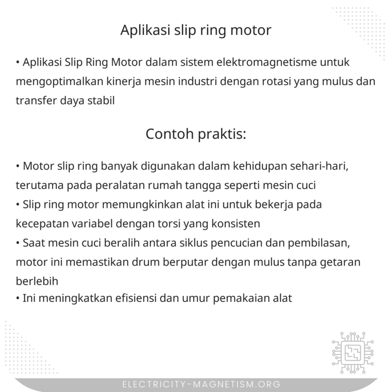 Aplikasi Slip Ring Motor