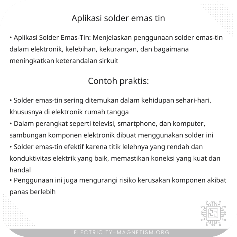 Aplikasi Solder Emas-Tin