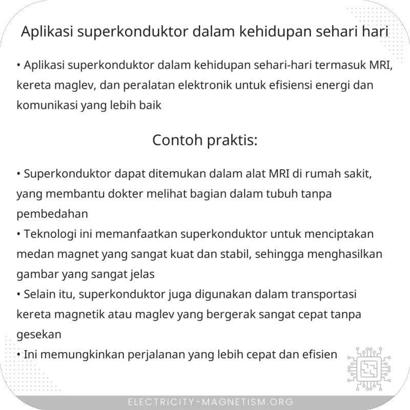 Aplikasi Superkonduktor dalam Kehidupan Sehari-hari