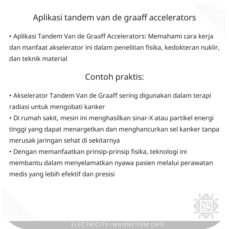 Aplikasi Tandem Van de Graaff Accelerators