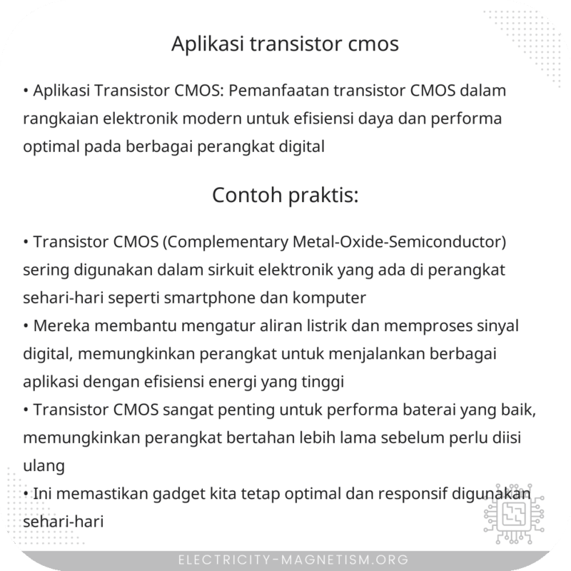 Aplikasi Transistor CMOS