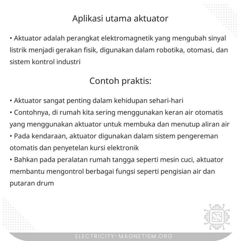 Aplikasi Utama Aktuator