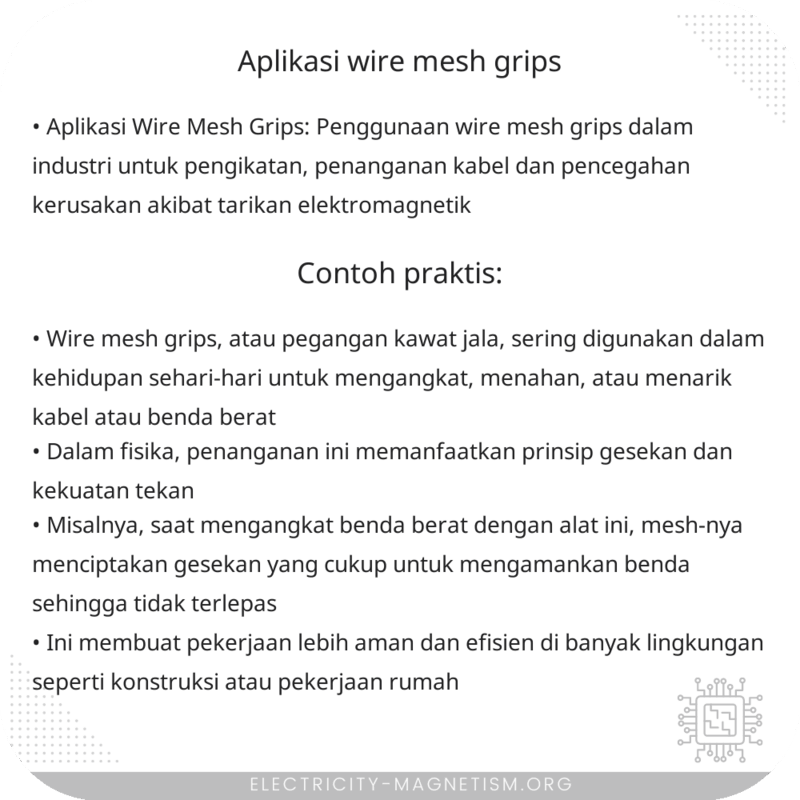 Aplikasi Wire Mesh Grips