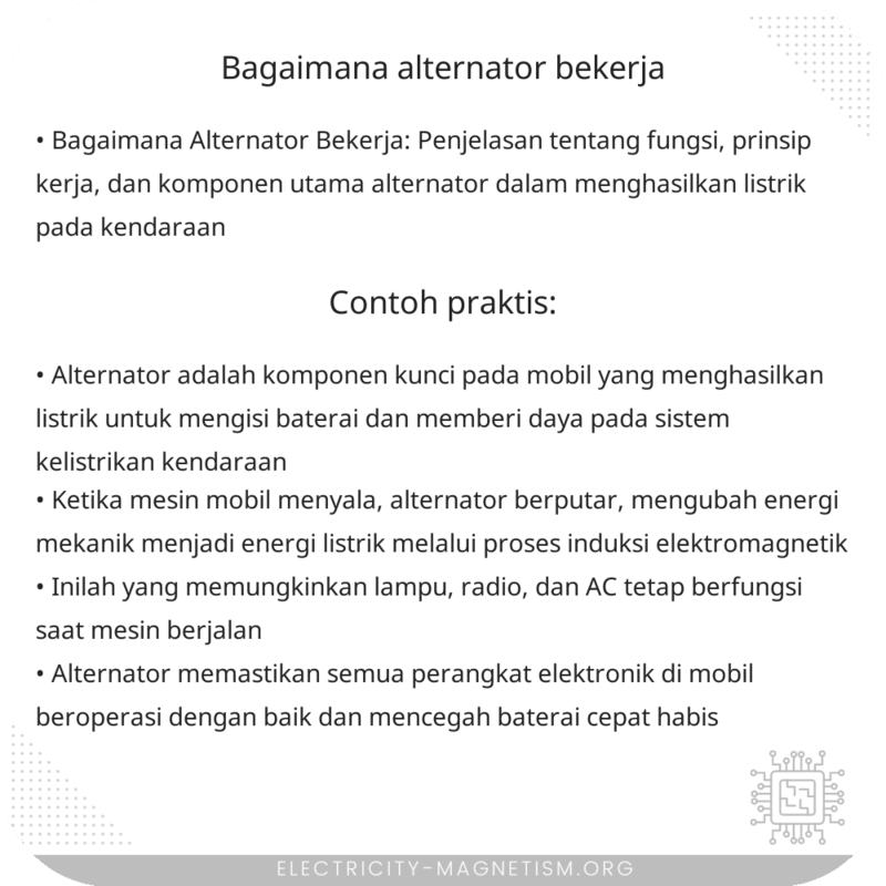 Bagaimana Alternator Bekerja?