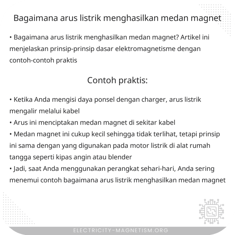 Bagaimana Arus Listrik Menghasilkan Medan Magnet?