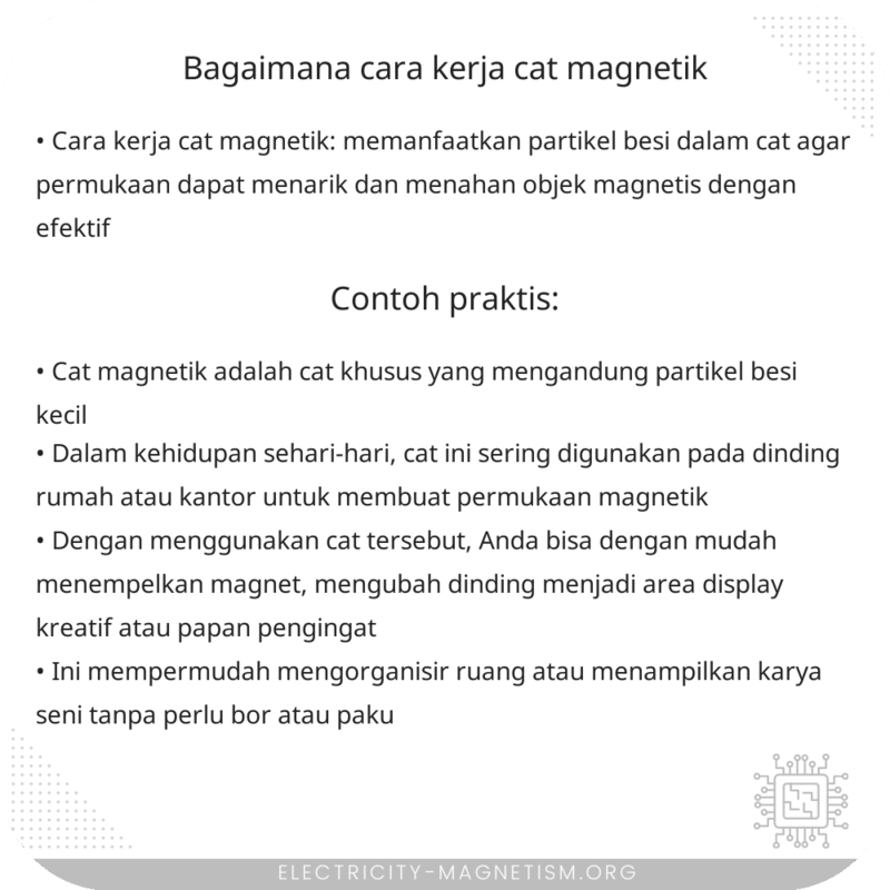 Bagaimana Cara Kerja Cat Magnetik?