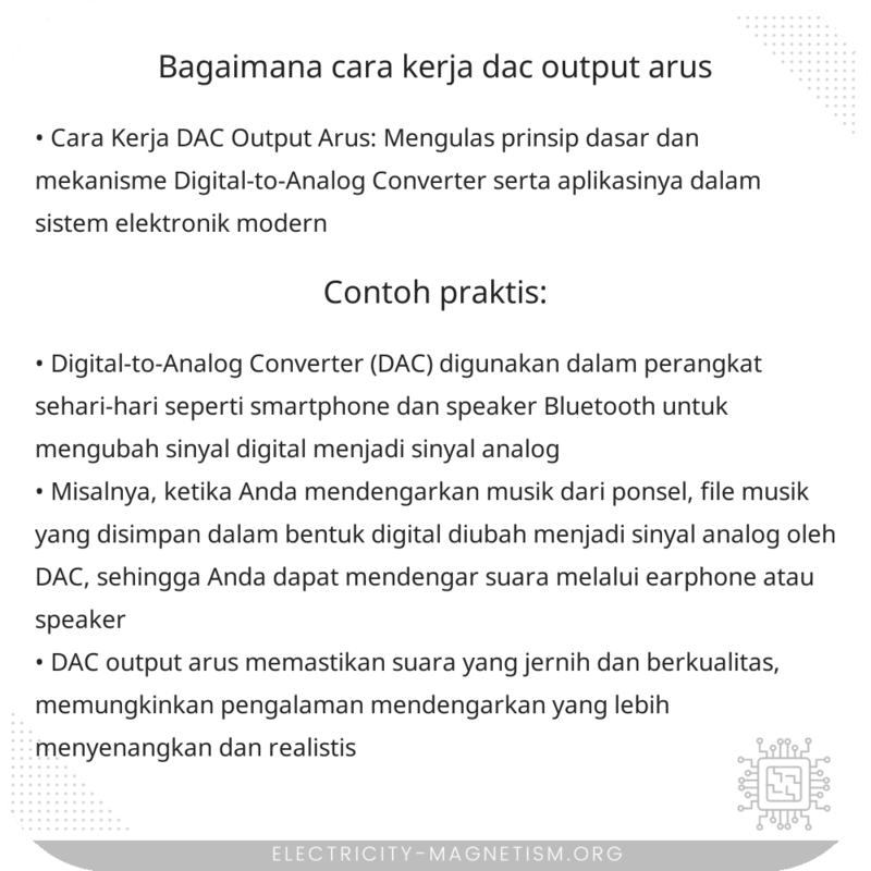Bagaimana Cara Kerja DAC Output Arus?