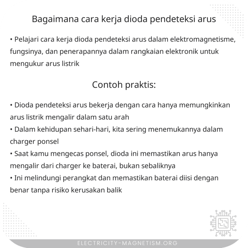 Bagaimana Cara Kerja Dioda Pendeteksi Arus?