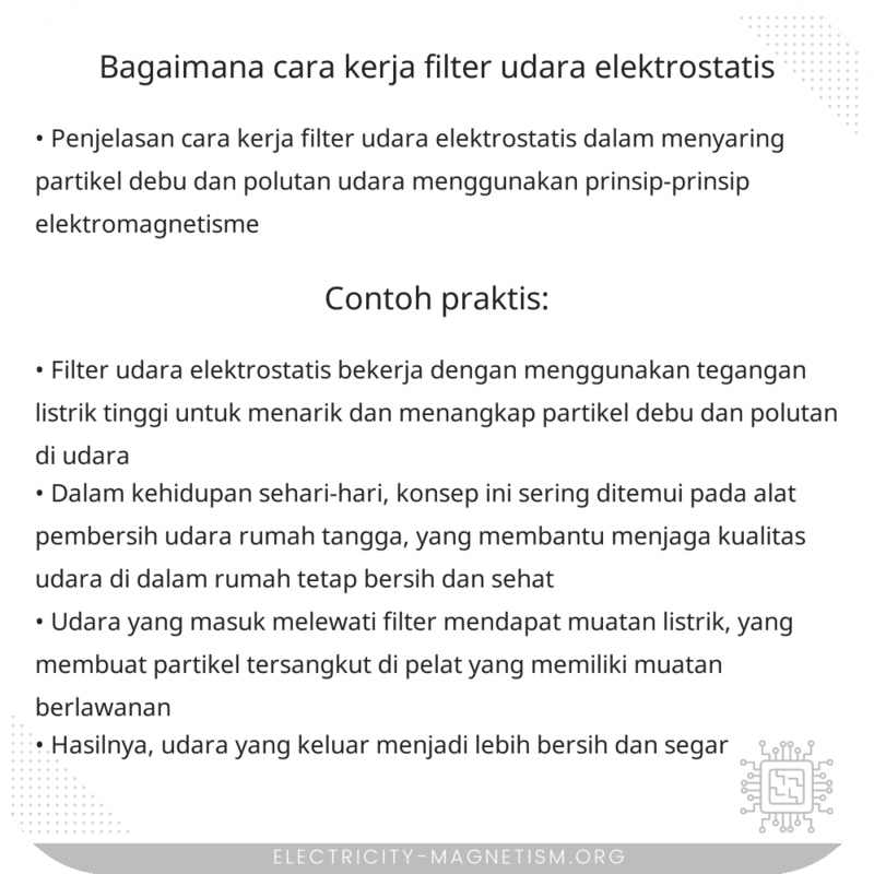 Bagaimana Cara Kerja Filter Udara Elektrostatis?