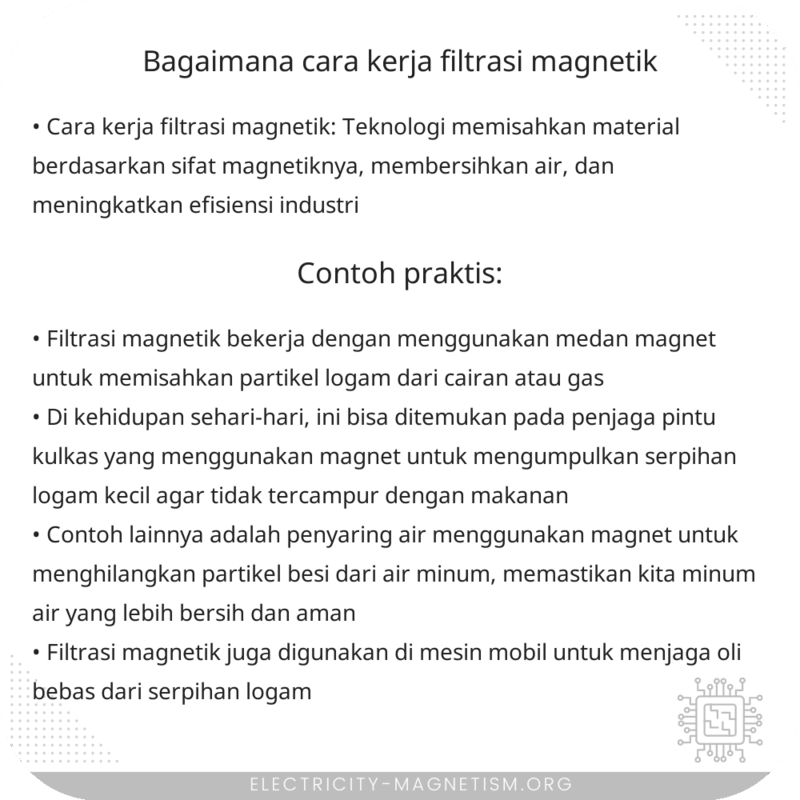 Bagaimana Cara Kerja Filtrasi Magnetik?