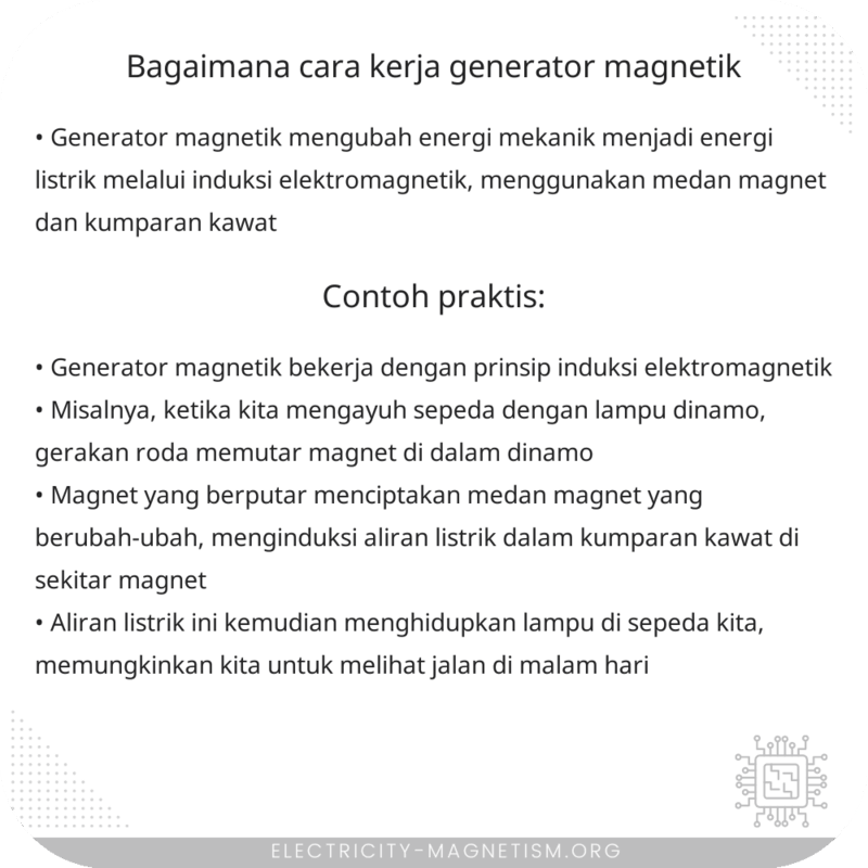 Bagaimana Cara Kerja Generator Magnetik?