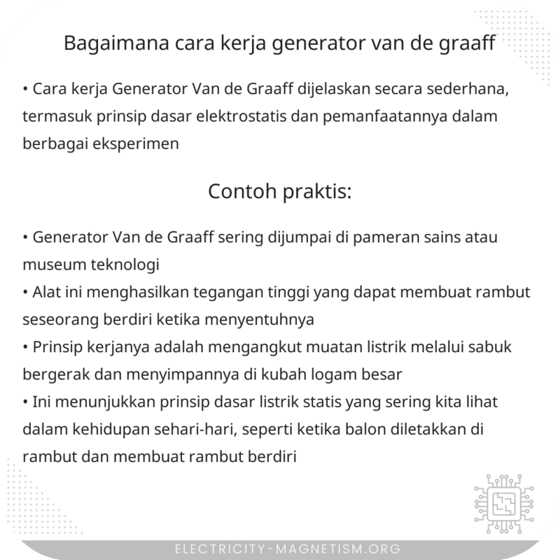 Bagaimana Cara Kerja Generator Van de Graaff?