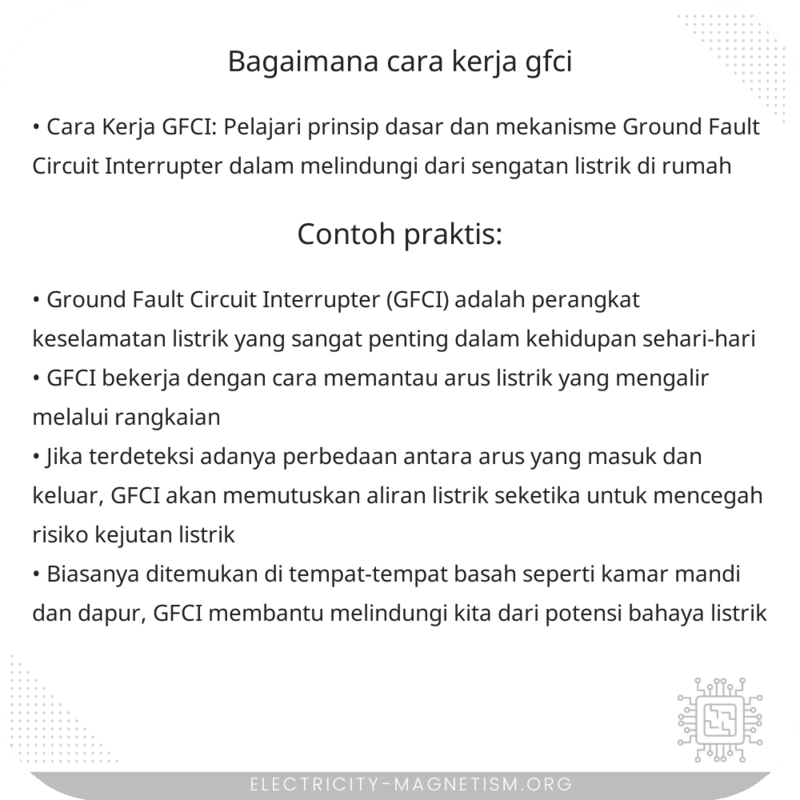 Bagaimana Cara Kerja GFCI?