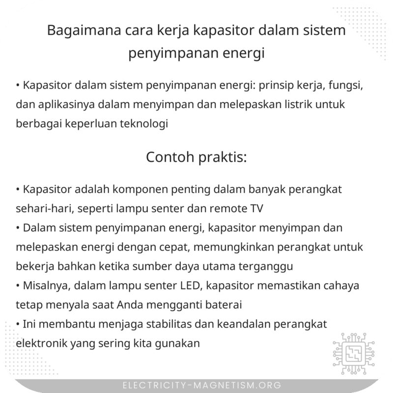 Bagaimana Cara Kerja Kapasitor dalam Sistem Penyimpanan Energi?