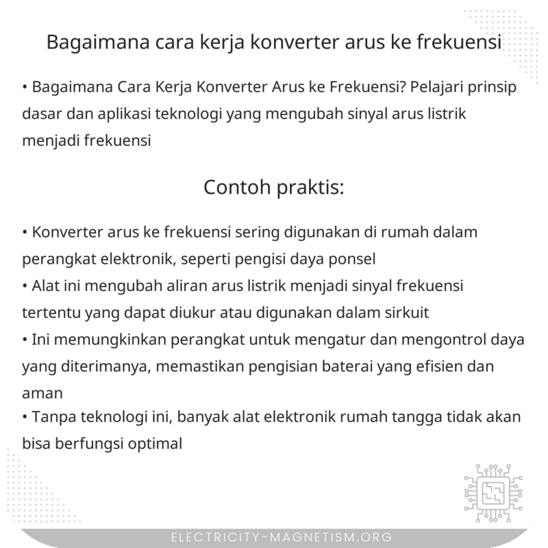 Bagaimana Cara Kerja Konverter Arus ke Frekuensi?