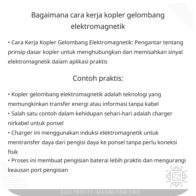 Bagaimana Cara Kerja Kopler Gelombang Elektromagnetik?