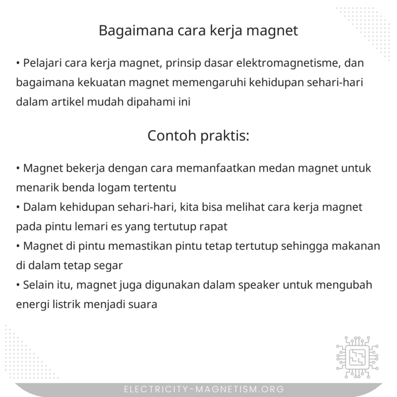 Bagaimana Cara Kerja Magnet?