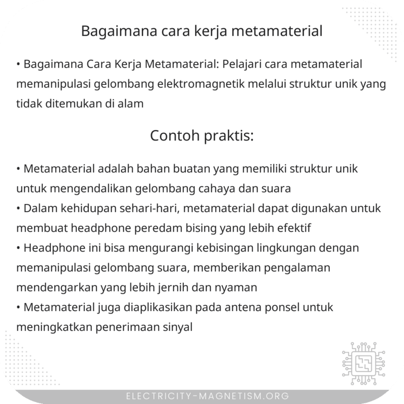 Bagaimana Cara Kerja Metamaterial?