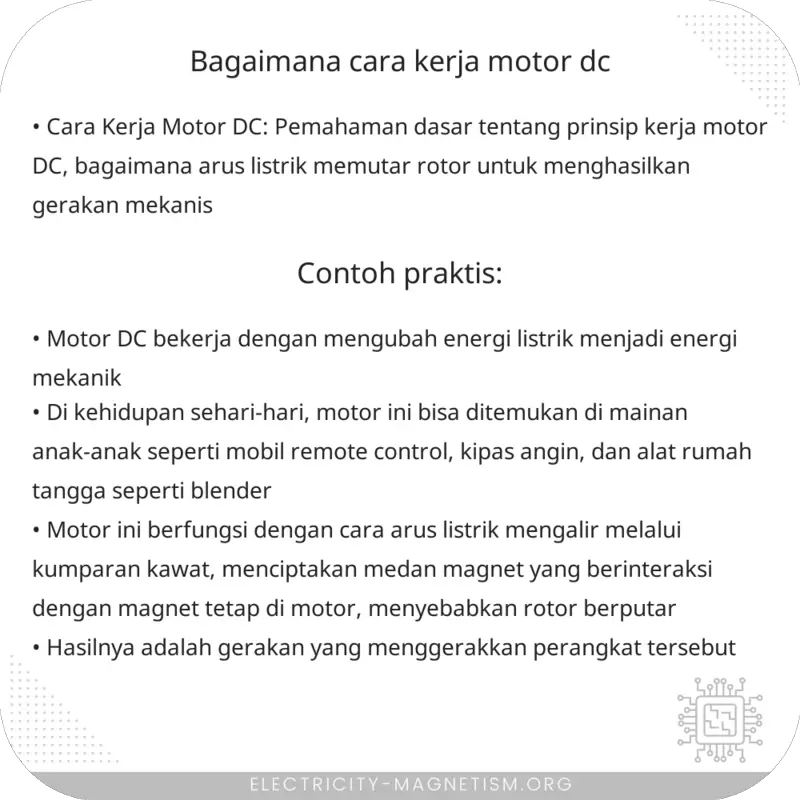 Bagaimana Cara Kerja Motor DC?