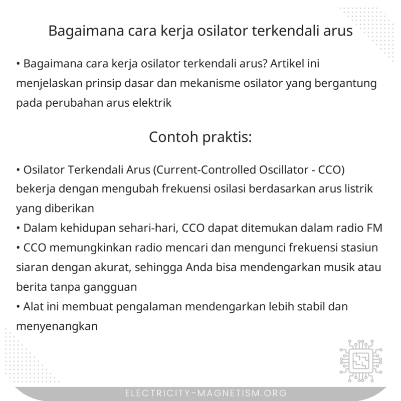 Bagaimana Cara Kerja Osilator Terkendali Arus?
