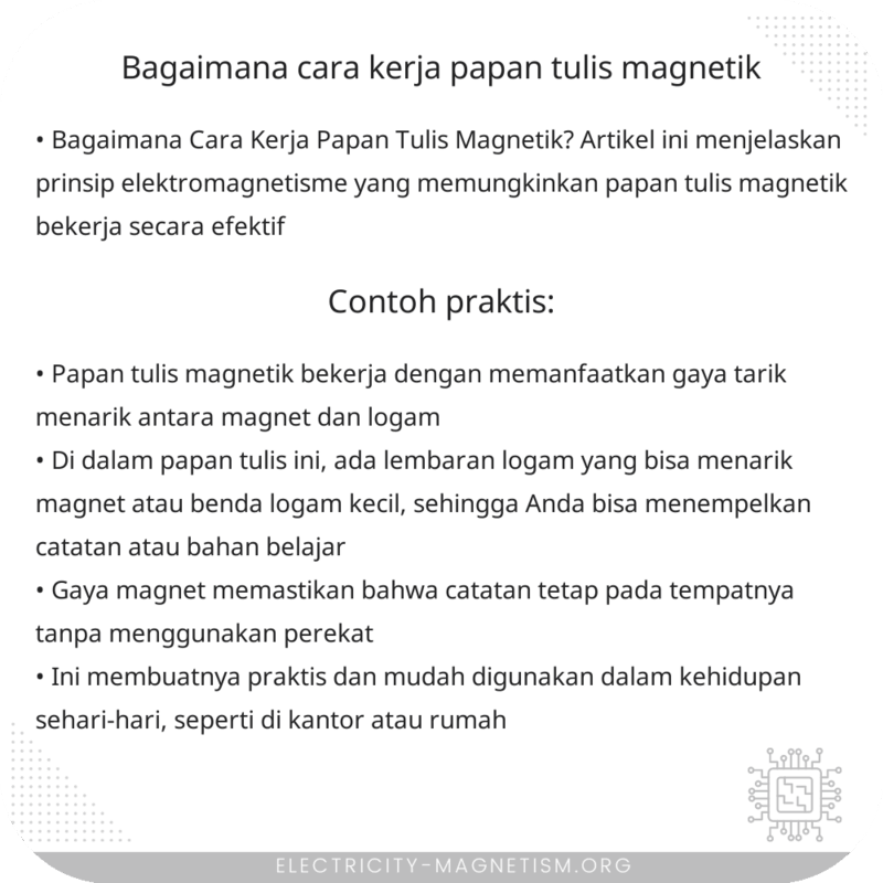 Bagaimana Cara Kerja Papan Tulis Magnetik?