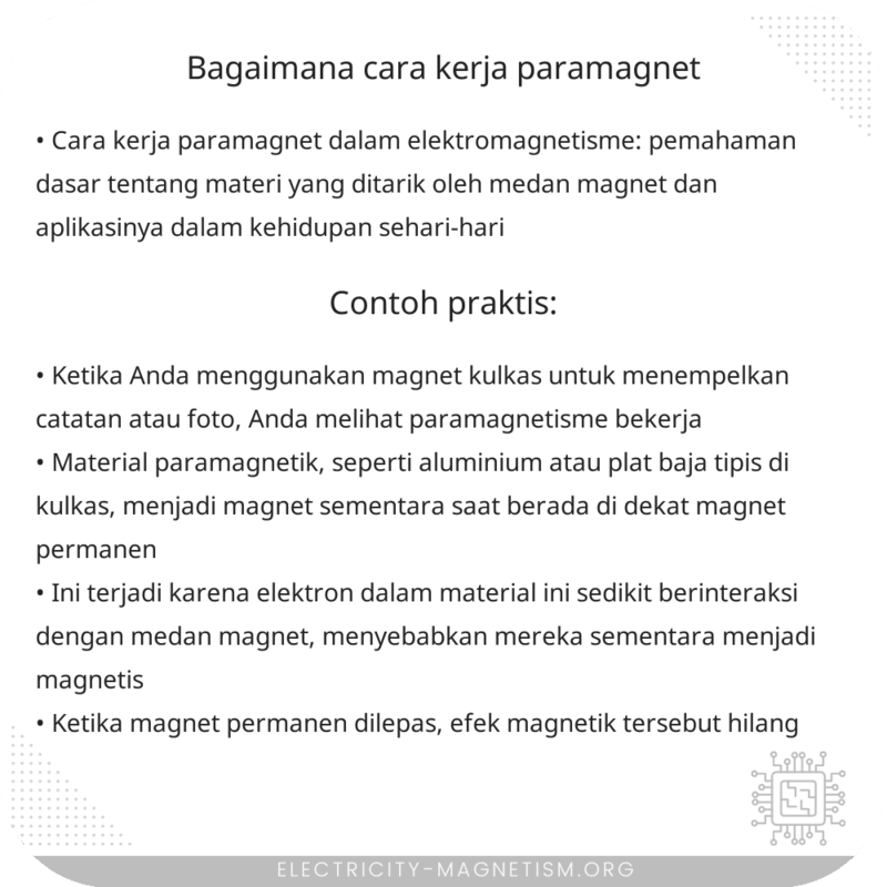 Bagaimana Cara Kerja Paramagnet?